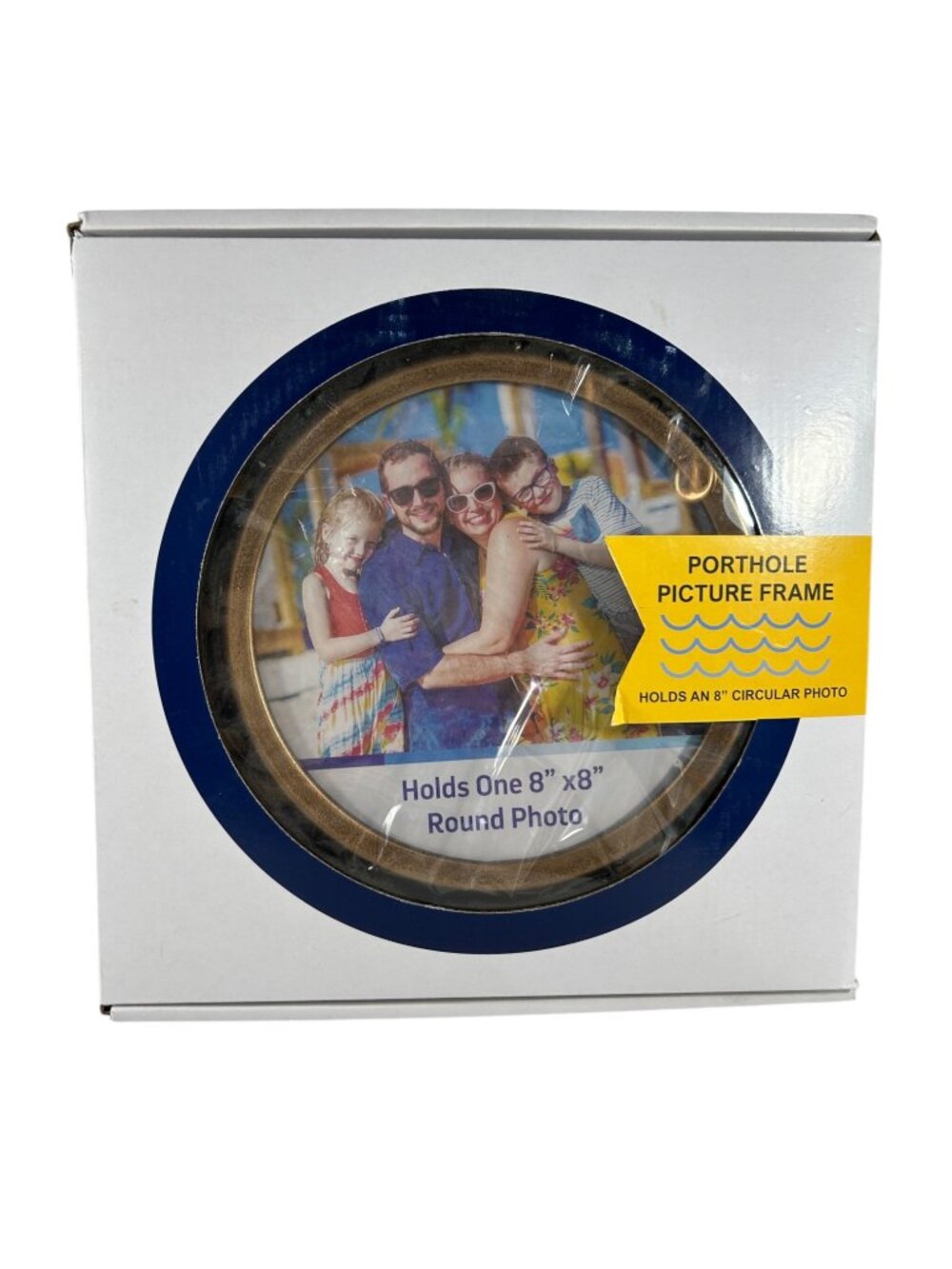 Royal Caribbean Cruise Line Porthole Picture Frame 8" Round Photo Nautical